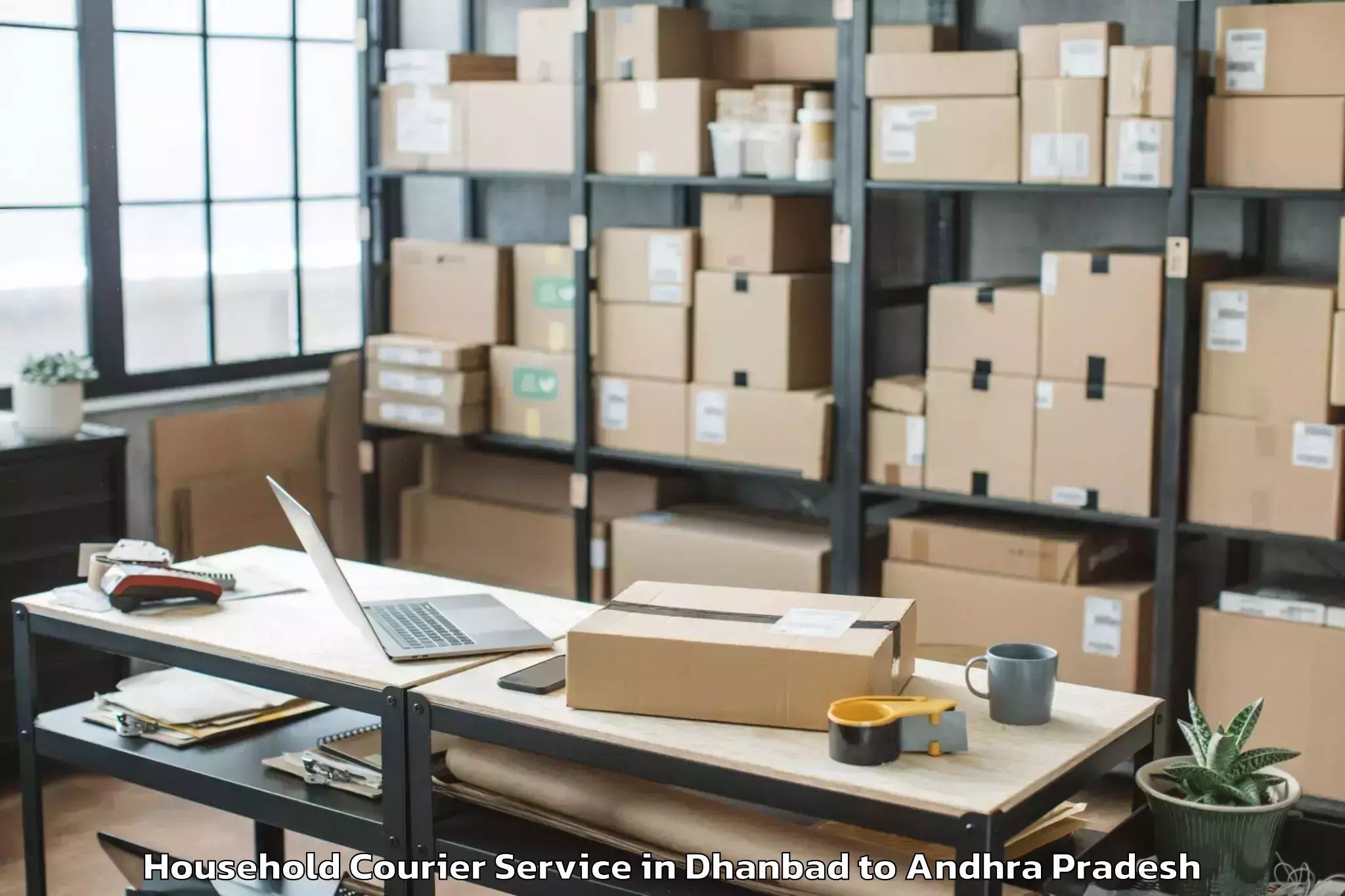 Professional Dhanbad to Kamavarapukota Household Courier